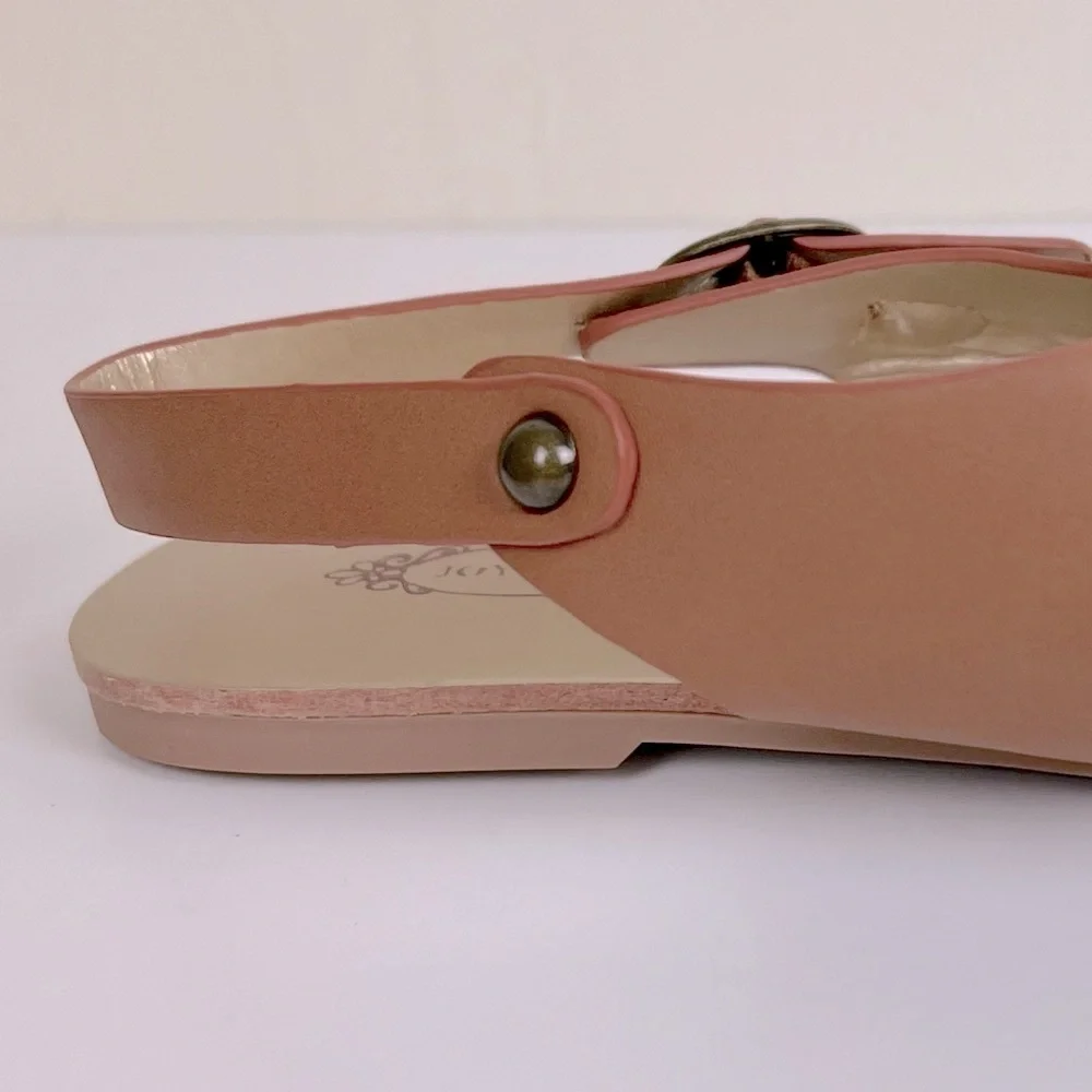 Joyfolie | Striped Bow Criss Cross Sandal Brown With Navy White Bow | Girls 3
